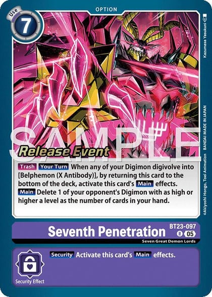 Seventh Penetration, Hackers' Slumber Release Event Cards BT23-097 R