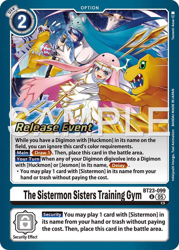 The Sistermon Sisters Training Gym, Hackers' Slumber Release Event Cards BT23-099 U