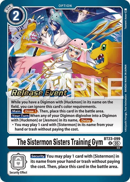 The Sistermon Sisters Training Gym, Hackers' Slumber Release Event Cards BT23-099 U