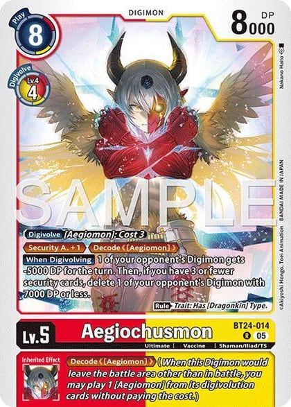 Aegiochusmon, Time Stranger BT24-014 R