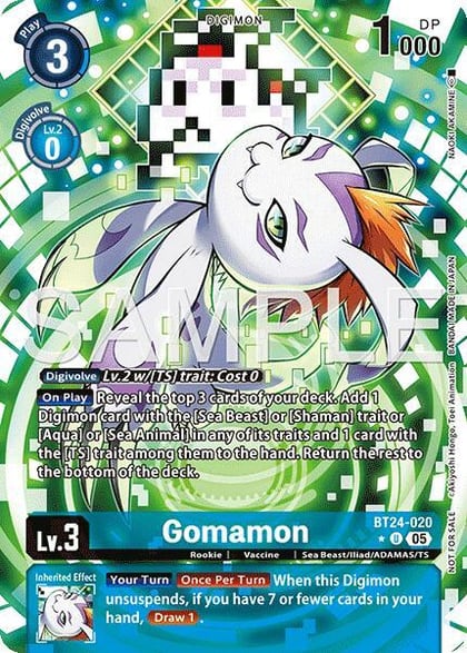 Gomamon (Box Topper), Time Stranger BT24-020 U