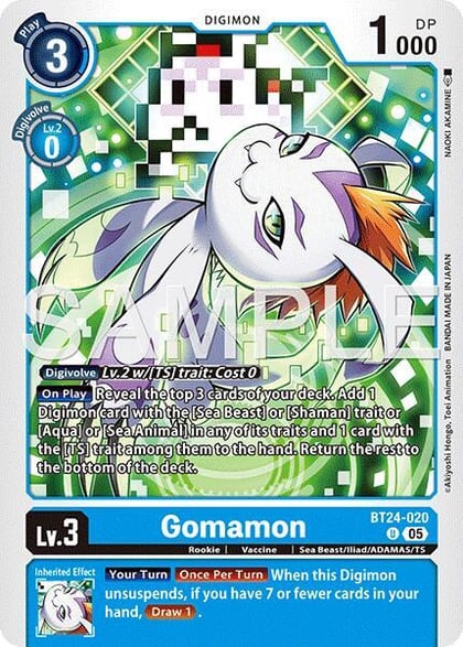 Gomamon, Time Stranger BT24-020 U