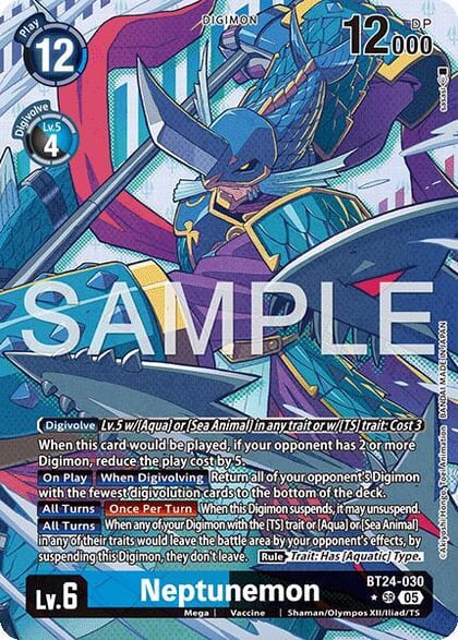 Neptunemon (Alternate Art), Time Stranger BT24-030 SR