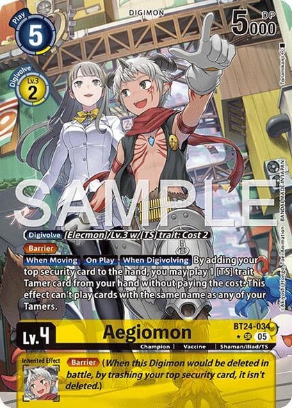 Aegiomon (Alternate Art), Time Stranger BT24-034 SR