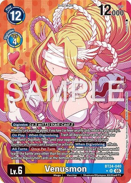 Venusmon (Alternate Art), Time Stranger BT24-040 SR