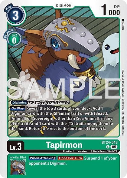 Tapirmon, Time Stranger BT24-043 C
