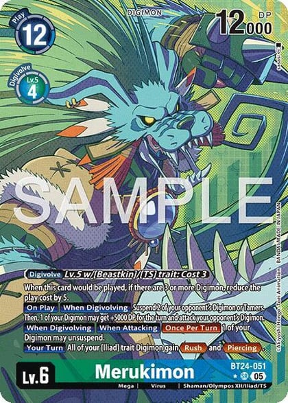 Merukimon (Alternate Art), Time Stranger BT24-051 SR
