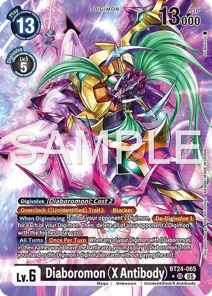 Diaboromon (X Antibody) (Alternate Art), Time Stranger BT24-065 SR