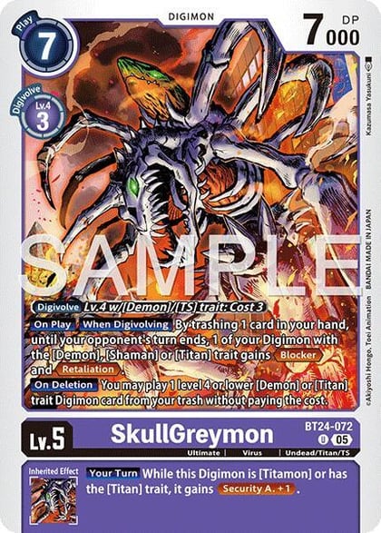 SkullGreymon, Time Stranger BT24-072 U