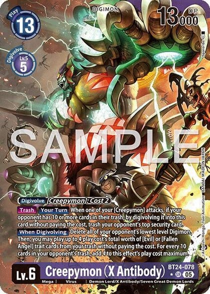 Creepymon (X Antibody) (Alternate Art), Time Stranger BT24-078 SR