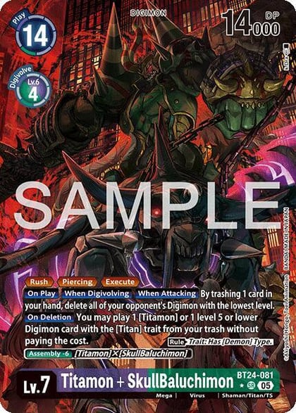 Titamon + SkullBaluchimon (Alternate Art), Time Stranger BT24-081 SR
