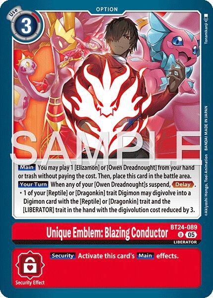 Unique Emblem: Blazing Conductor, Time Stranger BT24-089 U