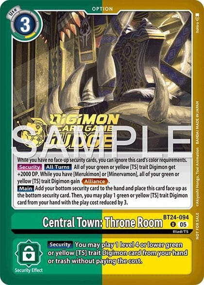 Central Town: Throne Room (Judge Pack 9), Time Stranger BT24-094 U