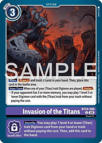Invasion of the Titans, Time Stranger BT24-098 U