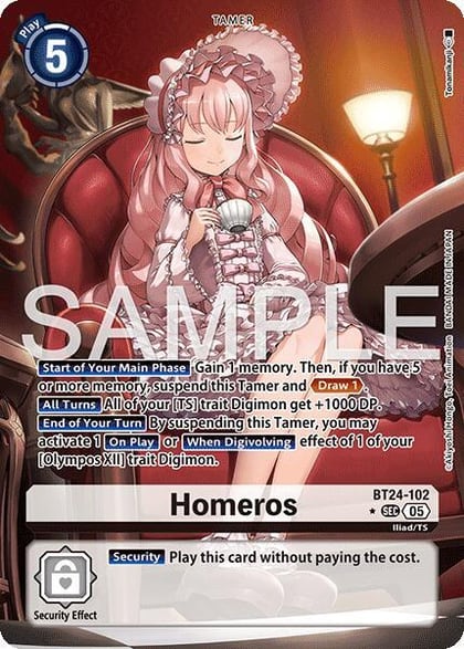 Homeros (Alternate Art), Time Stranger BT24-102 SEC