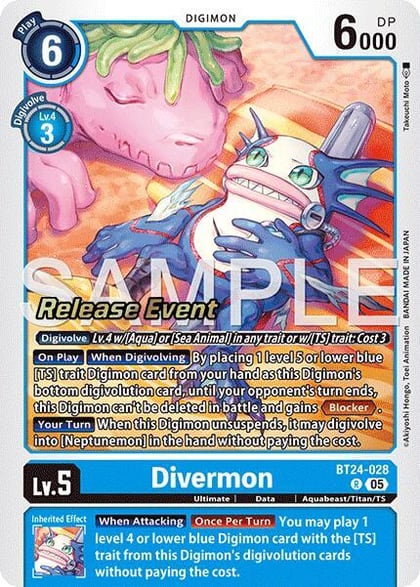 Divermon, Time Stranger Release Event Cards BT24-028 R