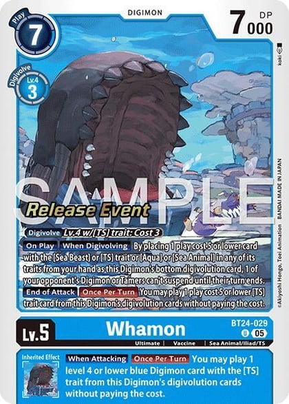 Whamon, Time Stranger Release Event Cards BT24-029 U