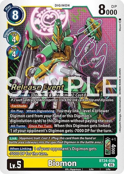 Biomon, Time Stranger Release Event Cards BT24-038 U
