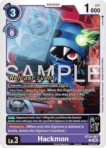 Hackmon, Time Stranger Release Event Cards BT24-067 U