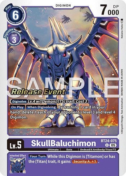SkullBaluchimon, Time Stranger Release Event Cards BT24-075 U