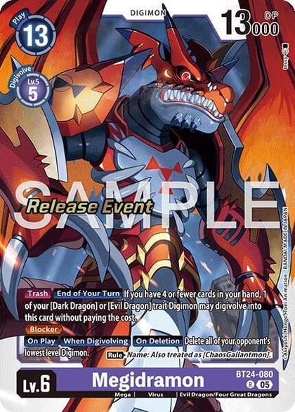 Megidramon, Time Stranger Release Event Cards BT24-080 R