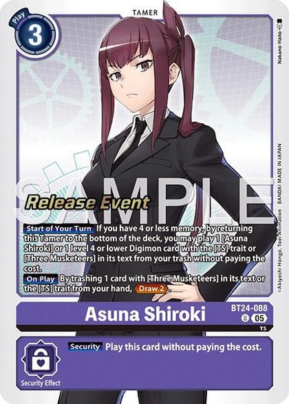 Asuna Shiroki, Time Stranger Release Event Cards BT24-088 UC