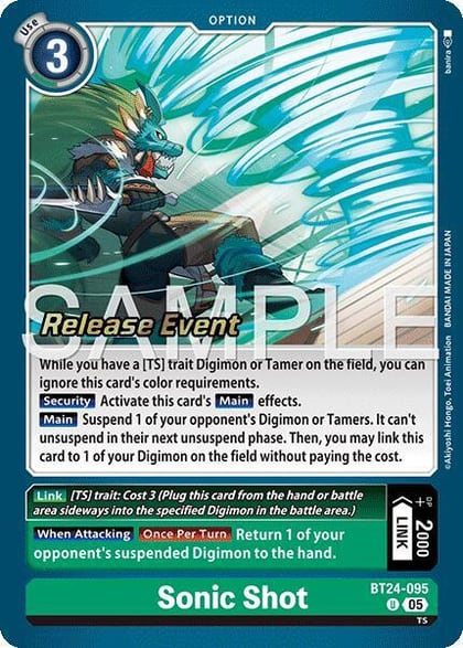 Sonic Shot, Time Stranger Release Event Cards BT24-095 U