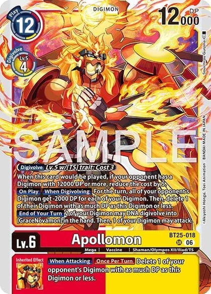 Apollomon, Dual Revolution BT25-018 SR