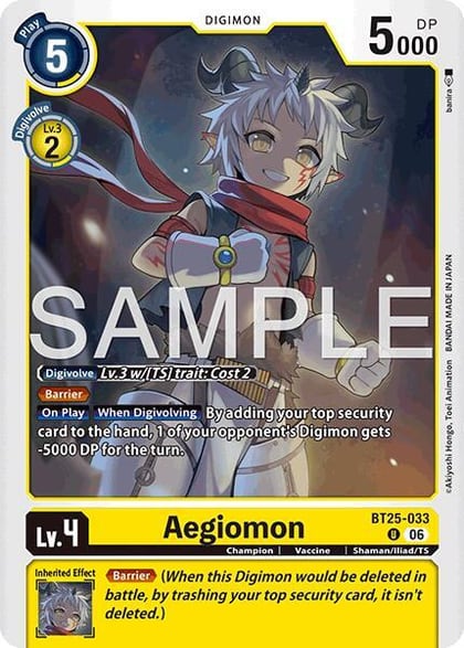 Aegiomon, Dual Revolution BT25-033 U
