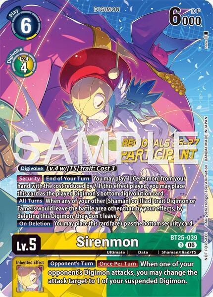 Sirenmon (Regionals 26-27 Season 2 Participant), Dual Revolution BT25-039 R