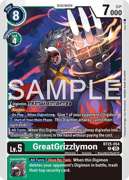 GreatGrizzlymon, Dual Revolution BT25-054 R