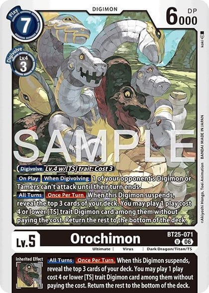 Orochimon, Dual Revolution BT25-071 U