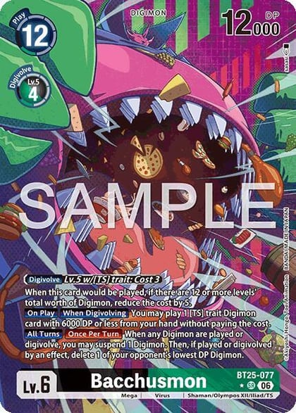 Bacchusmon (Alternate Art), Dual Revolution BT25-077 SR