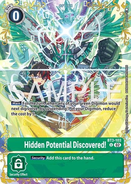 Hidden Potential Discovered! - BT3-103 (Alternate Art), Dual Revolution BT3-103 U