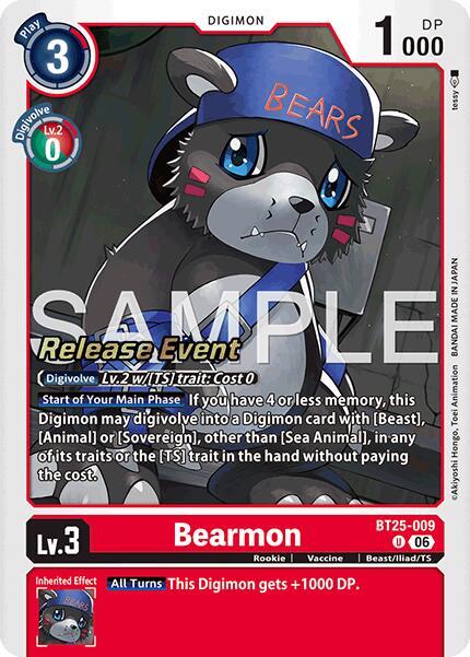 Bearmon - BT25-009, Dual Revolution Release Event Cards BT25-009 U