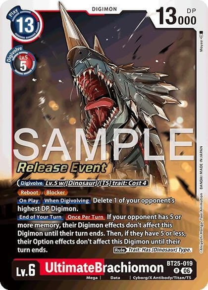 UltimateBrachiomon, Dual Revolution Release Event Cards BT25-019 R
