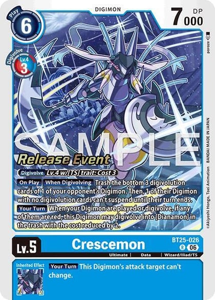 Crescemon, Dual Revolution Release Event Cards BT25-026 R