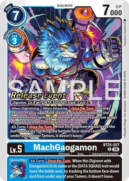 MachGaogamon, Dual Revolution Release Event Cards BT25-027 U