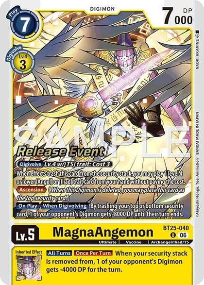 MagnaAngemon, Dual Revolution Release Event Cards BT25-040 U