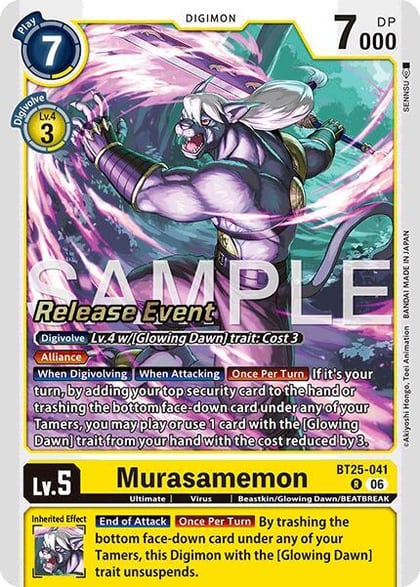 Murasamemon, Dual Revolution Release Event Cards BT25-041 R