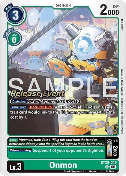 Onmon, Dual Revolution Release Event Cards BT25-045 U