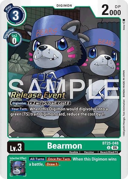 Bearmon - BT25-048, Dual Revolution Release Event Cards BT25-048 U