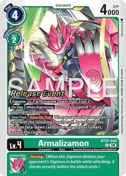 Armalizamon, Dual Revolution Release Event Cards BT25-049 U