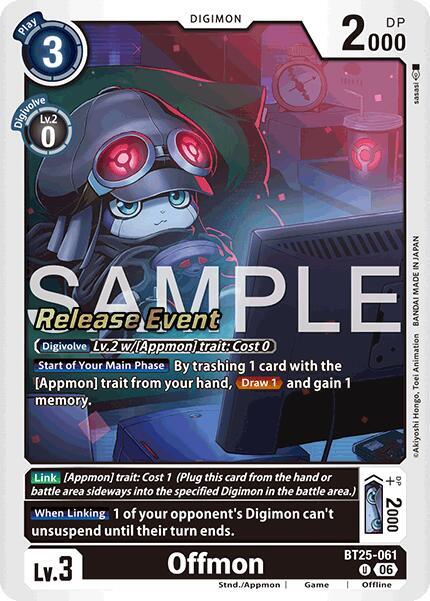 Offmon, Dual Revolution Release Event Cards BT25-061 U