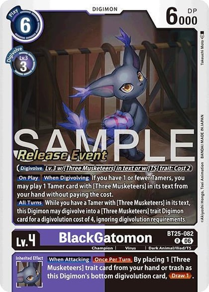 BlackGatomon, Dual Revolution Release Event Cards BT25-082 R