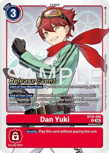 Dan Yuki, Dual Revolution Release Event Cards BT25-086 R