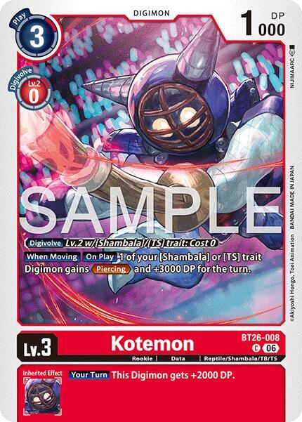 Kotemon, Timeless Bonds BT26-008 C