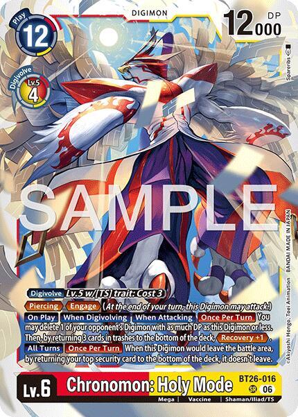 Chronomon: Holy Mode, Timeless Bonds BT26-016 SR