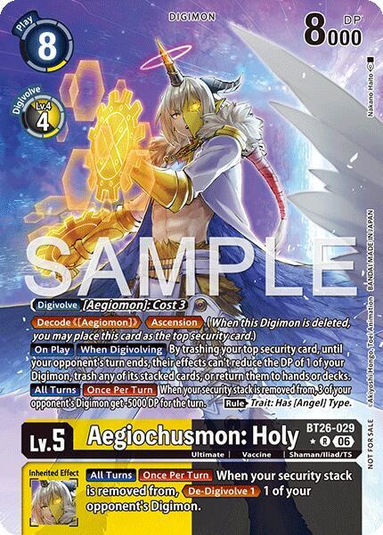 Aegiochusmon: Holy (Alternate Art), Timeless Bonds BT26-029 R