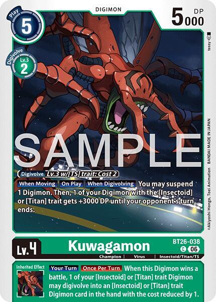 Kuwagamon, Timeless Bonds BT26-038 C